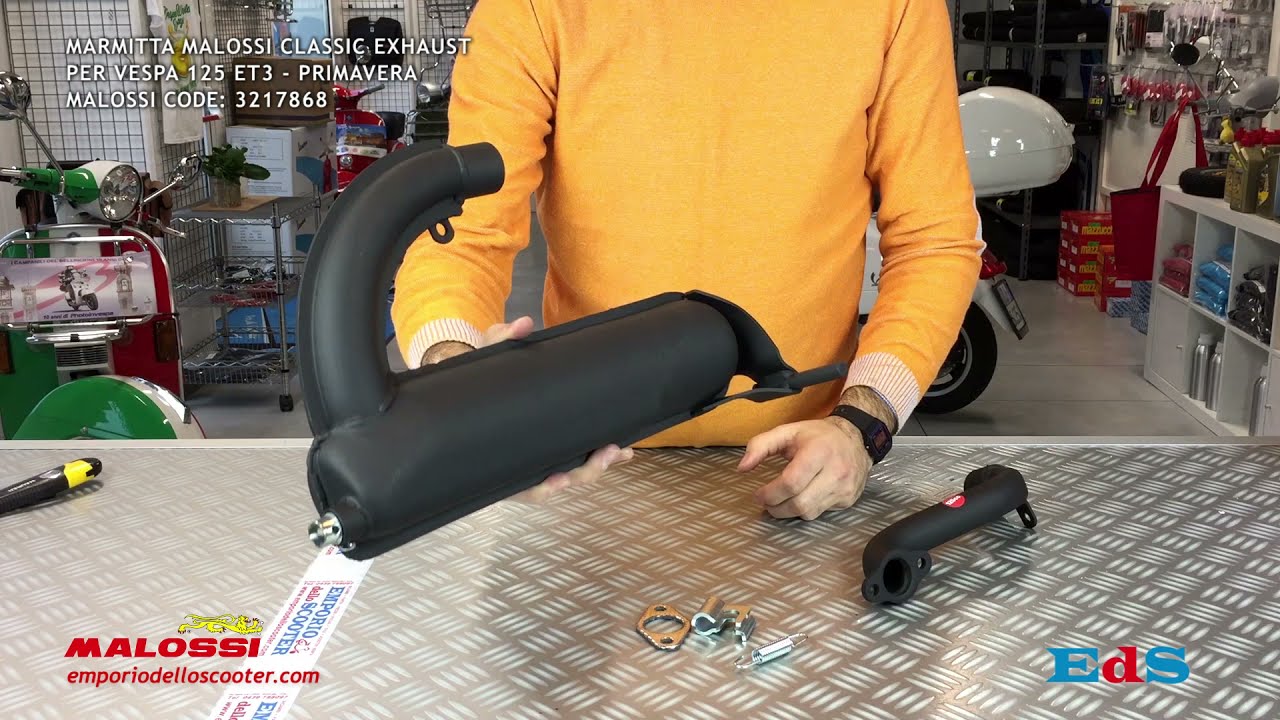 MALOSSI Unboxing | Marmitta Power Classic Exhaust Vespa Et3 - 3217868