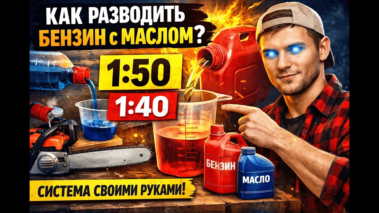 Удобная система дозировки своими руками | Замешиваем бензин для бензопилы чисто и легко