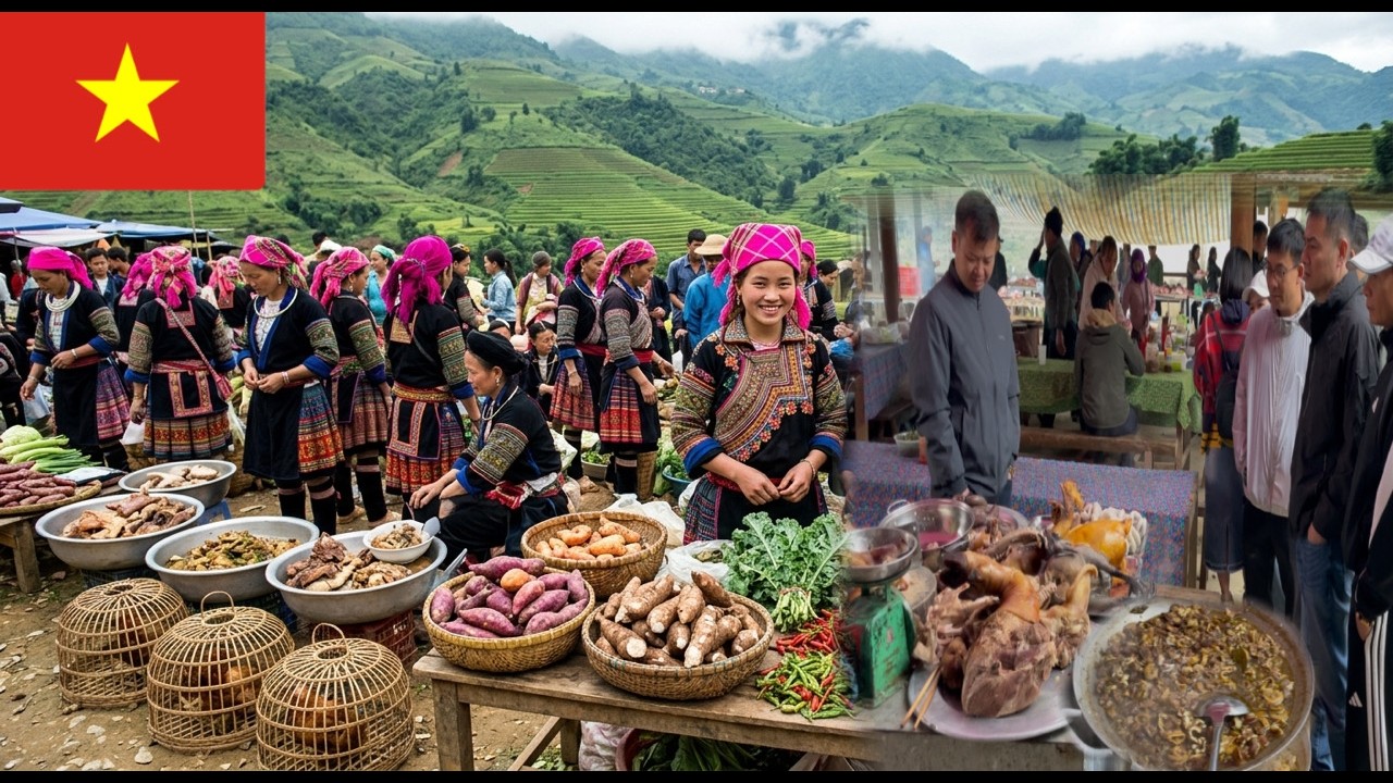 Food Markets in Vietnam | Everyday Life at Traditional Border Markets Between Vietnam and China