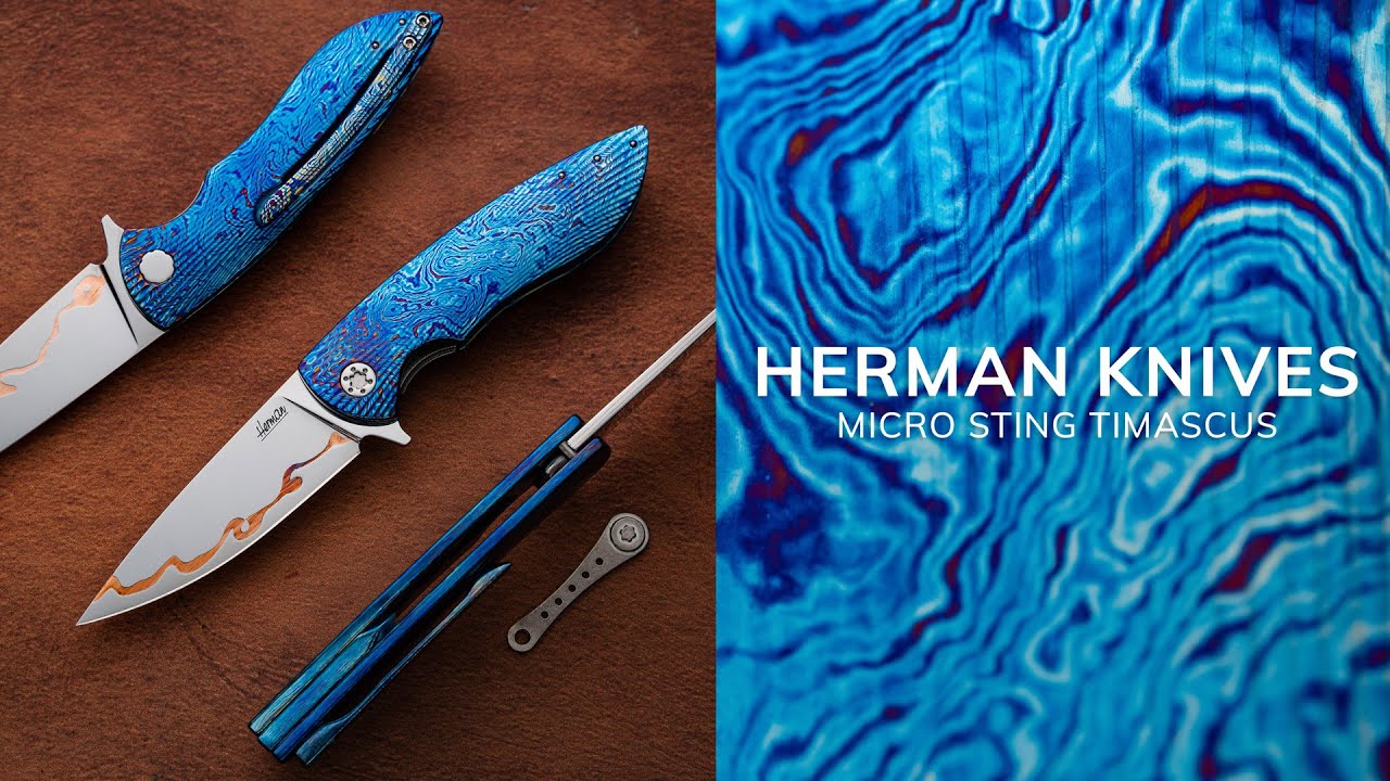 FOLDING KNIFE MICRO STING 7 TIMASCUS SAN MAI ELMAX HERMAN KNIVES