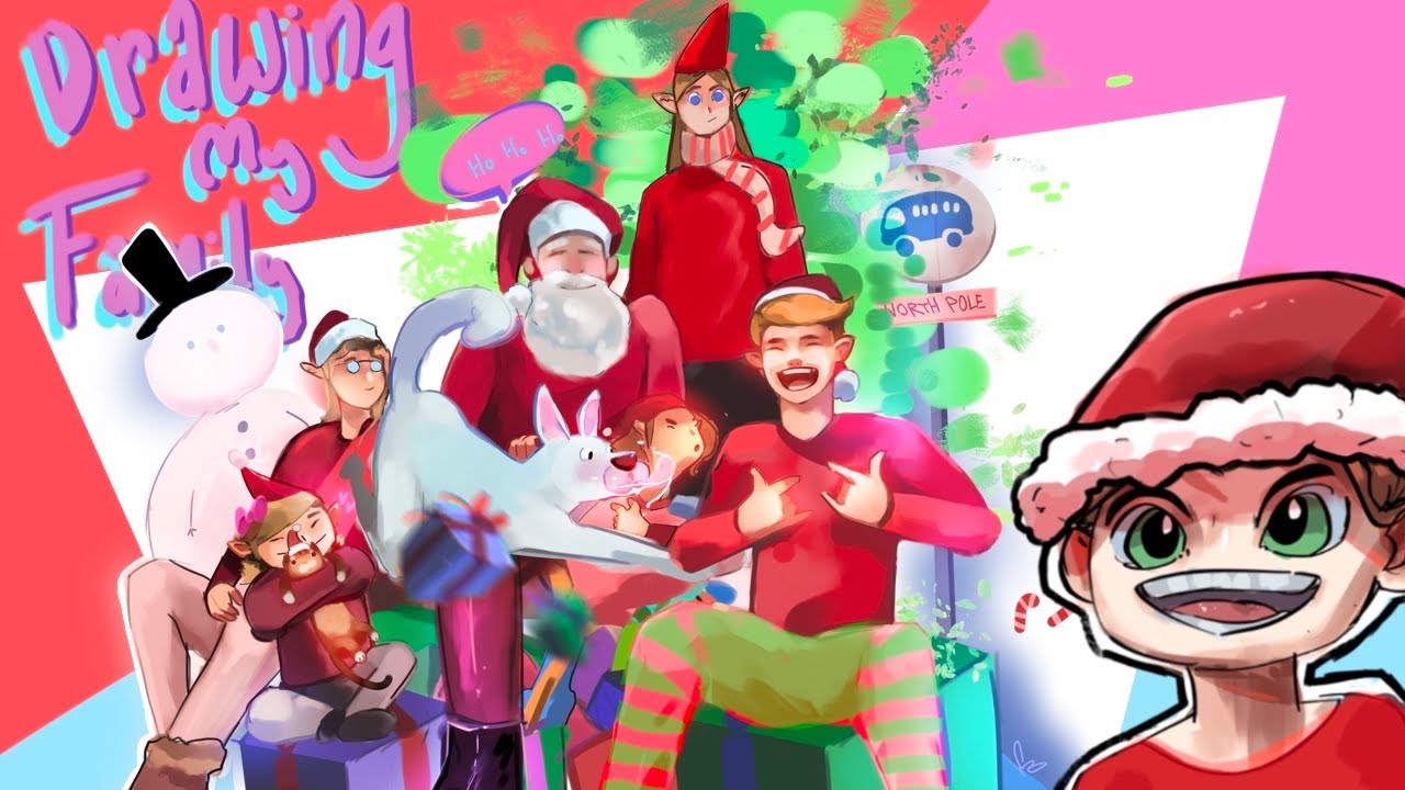 Drawing my family For CHRISTMAS | Let's Sketch | 