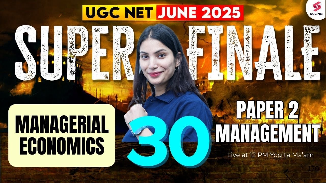 UGC NET Management2025 | Managerial Economics UGC NET | UGC NET Management Paper 2 By Yogita Mam