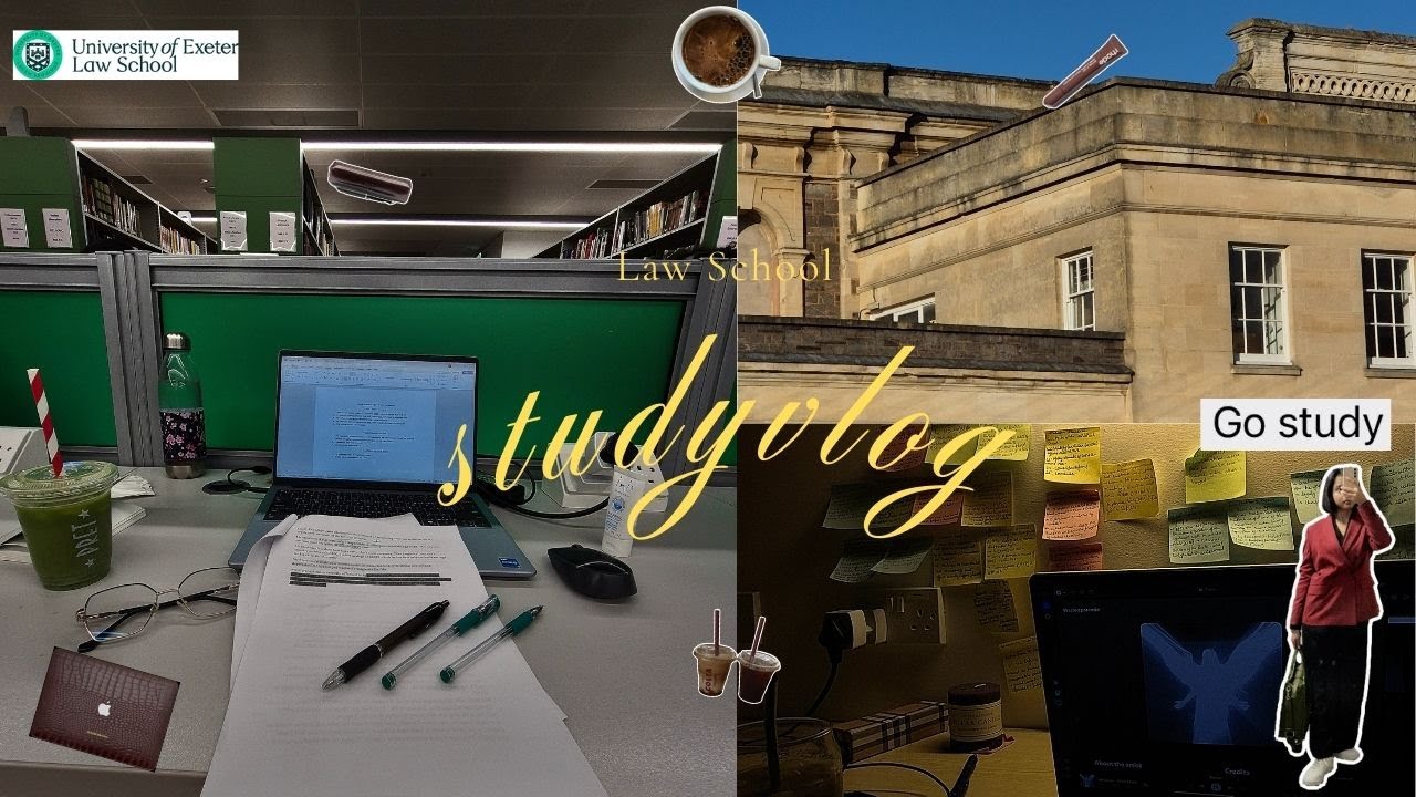 productive days in a life of law student📚🎧 I lond study session‧₊˚🖇️✩ ₊˚🎧⊹ ♡ coffee and cases