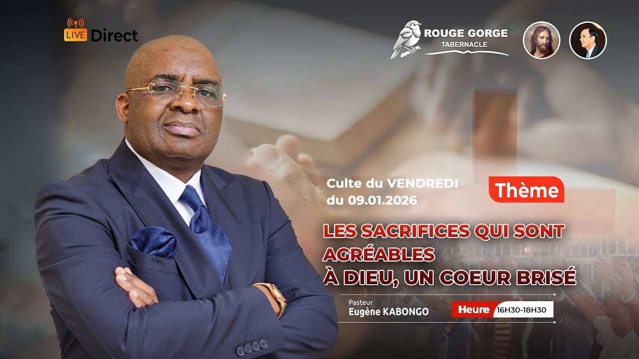 🔴 LIVE | VEND. 09.01.2026 | LES SACRIFICES QUI SONT AGRÉABLES À DIEU,  UN CŒUR BRISÉ | Rev Eugène K.