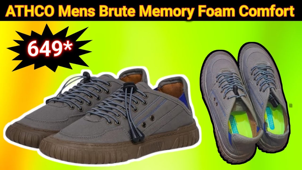 ATHCO Mens Brute Memory Foam Comfort Casual Canvas Sneaker Shoes | Shoes Unboxing Video