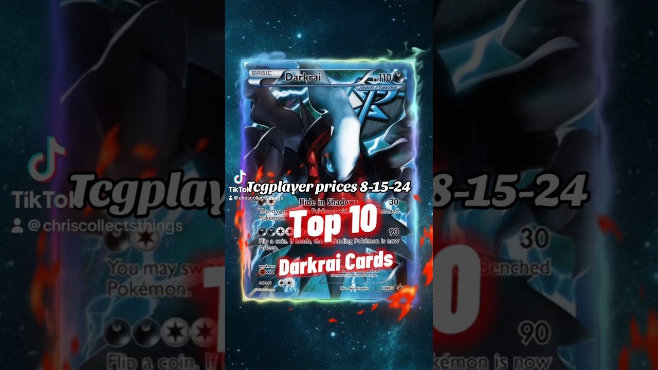 Top 10 RAREST DARKRAI Pok&eacute;mon Cards 👻 #shorts #top10 #darkrai