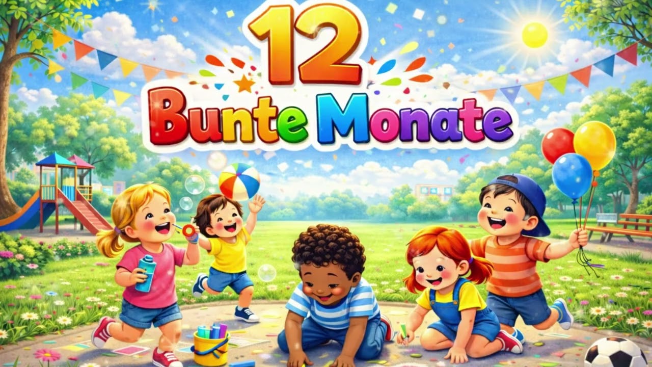 12 Bunte Monate | Das perfekte Lied zum Monate lernen | HeartbeatKidz