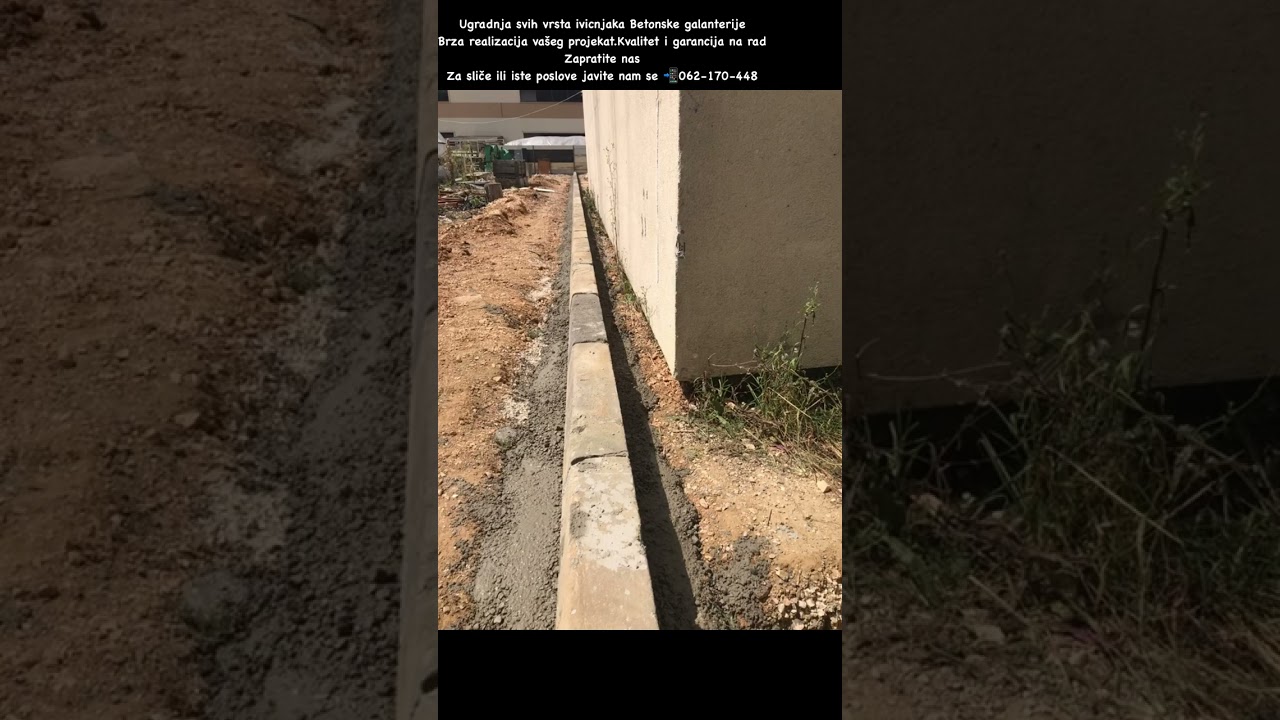 Ugradnja betonskih ivicnjaka Betonska galanterija