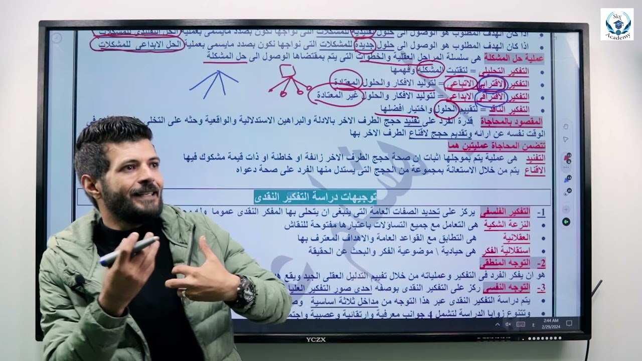 التفكير النقدي . جميع الكليات . المحاضرة الأولى 2024 . ا.. هشام عبدالله
