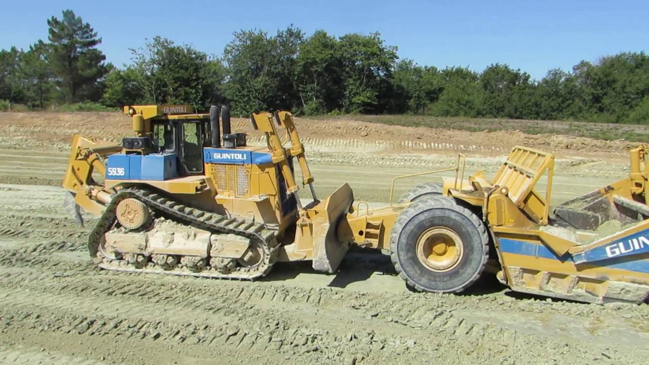 Caterpillar D10T and 631G