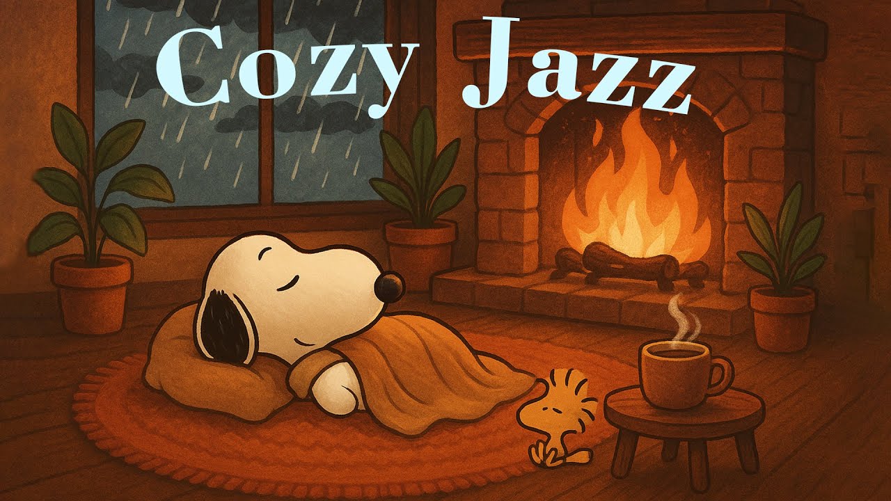 Cozy jazz and Rain Sounds Music 🌧 Cozy Relaxing Jazz Music for Night & Study