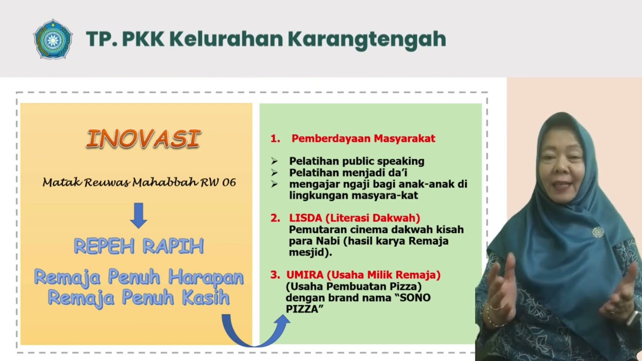 Program Unggulan Pokja 1 TP. PKK Kelurahan Karangtengah Kota Sukabumi tahun 2022