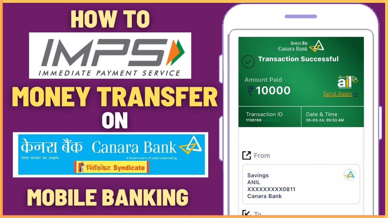 How To Send Money through IMPS on Canara Mobile Banking | Canara IMPS Fund Transfer
