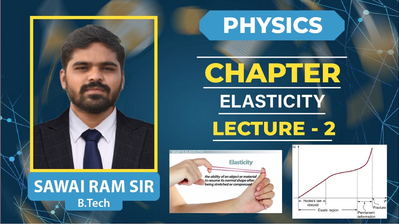 ELASTICITY || LECTURE - 2 || PHYSICS || BY SAWAI RAM SIR
