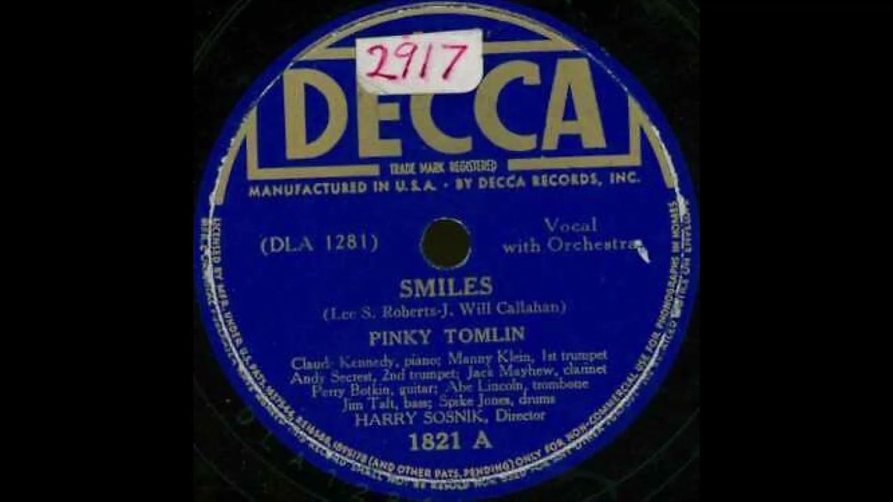 Pinky Tomlin - Smiles (1938)