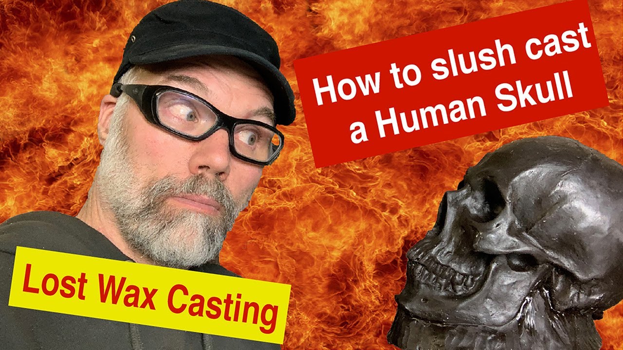 Lost Wax casting: How to slush cast a Human skull in wax.