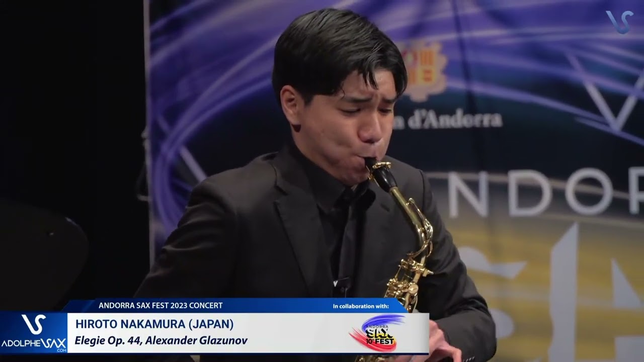 ANDORRA SAX FEST 2023: Hiroto Nakamura (Japan) plays Elegie Op. 44, Alexander Glazunov