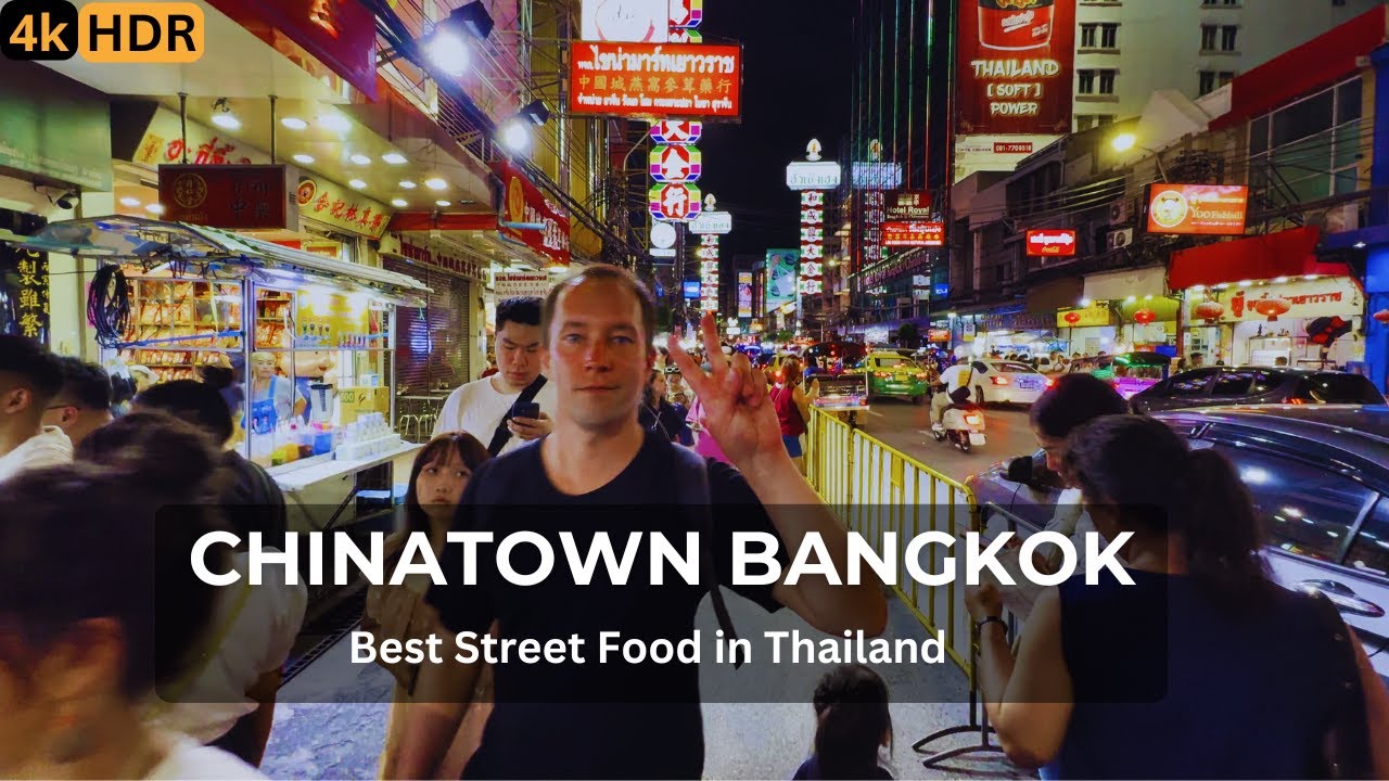 Bangkok Chinatown Street Food Tour in Stunning 4K HDR