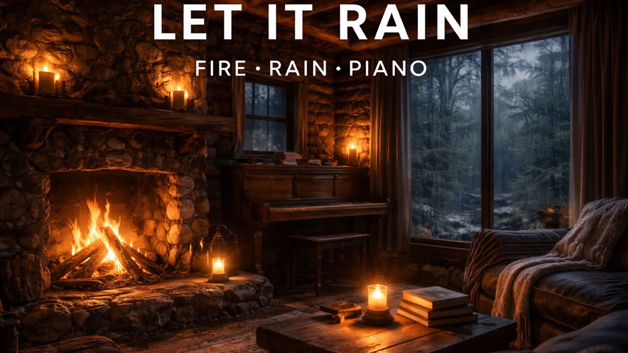 Let It Rain 🌧️🔥 | Real Fire & Rain Sounds for Deep Sleep, Relax & Focus (No Music)