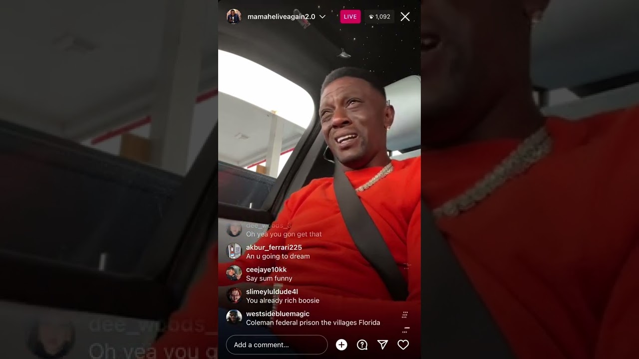 Boosie badazz Live at gas station smoking backwoods and talks about prison and more !