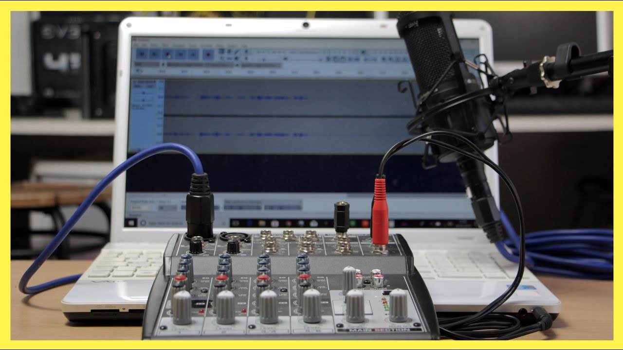 Как подключить микшер к ноутбуку или ПК | Behringer Xenyx 802 | Тест звука Audio-Technica AT2020