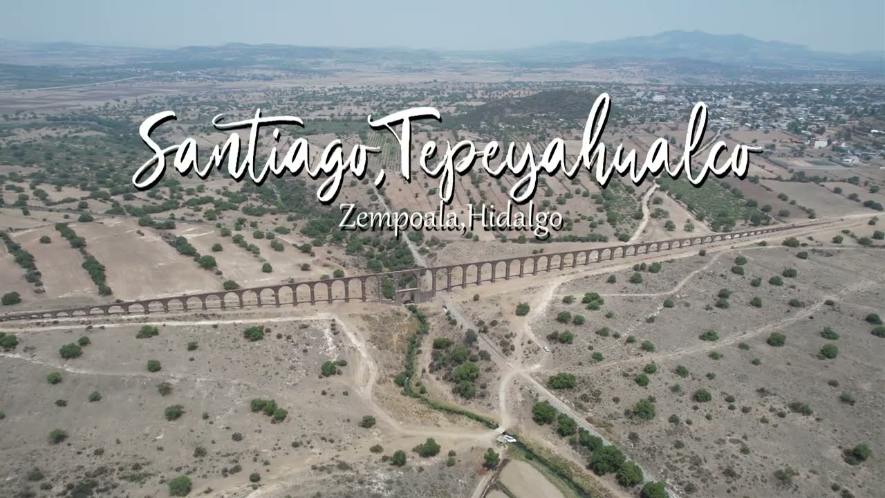 Santiago Tepeyahualco, Hidalgo, México Dron Aéreo