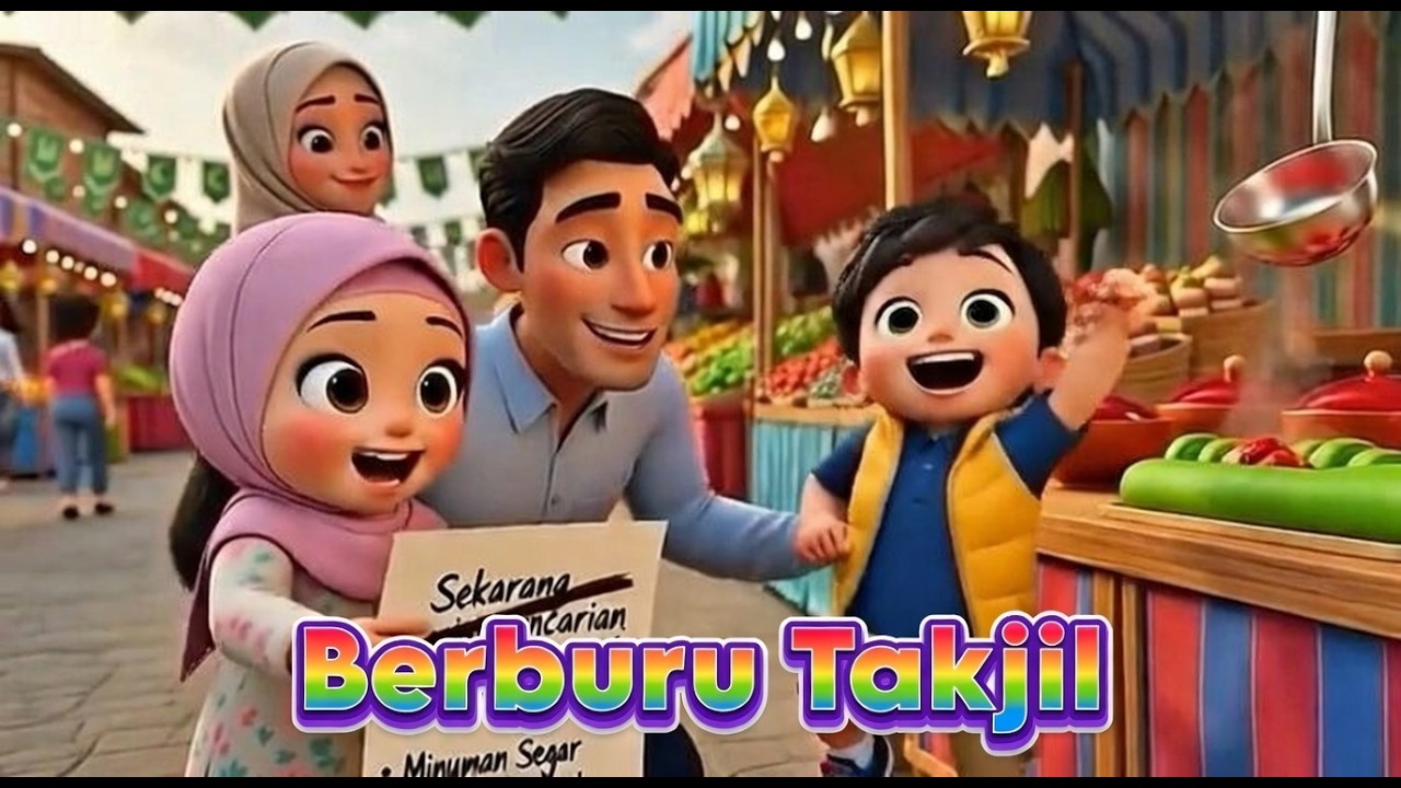 Misi SERU Berburu Takjil Ryana Risyad | ⏰🥐 Jangan Sampai Terlambat! 🌟🕌 | Kartun Ramadhan Anak