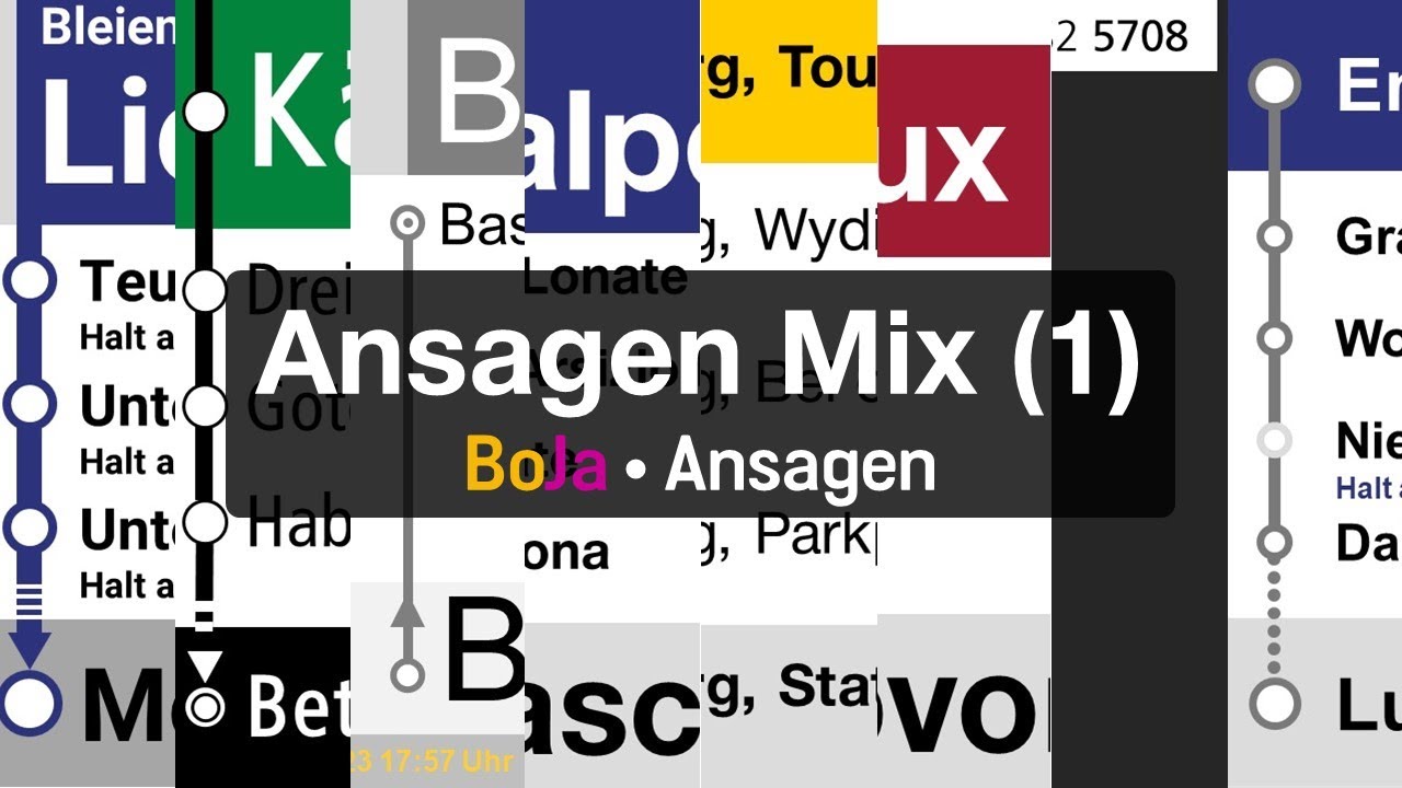Ansagen Mix | Folge 1 | CH, D, A, FL | SBB, DB, Postauto, ÖBB ... | BoJa Ansagen