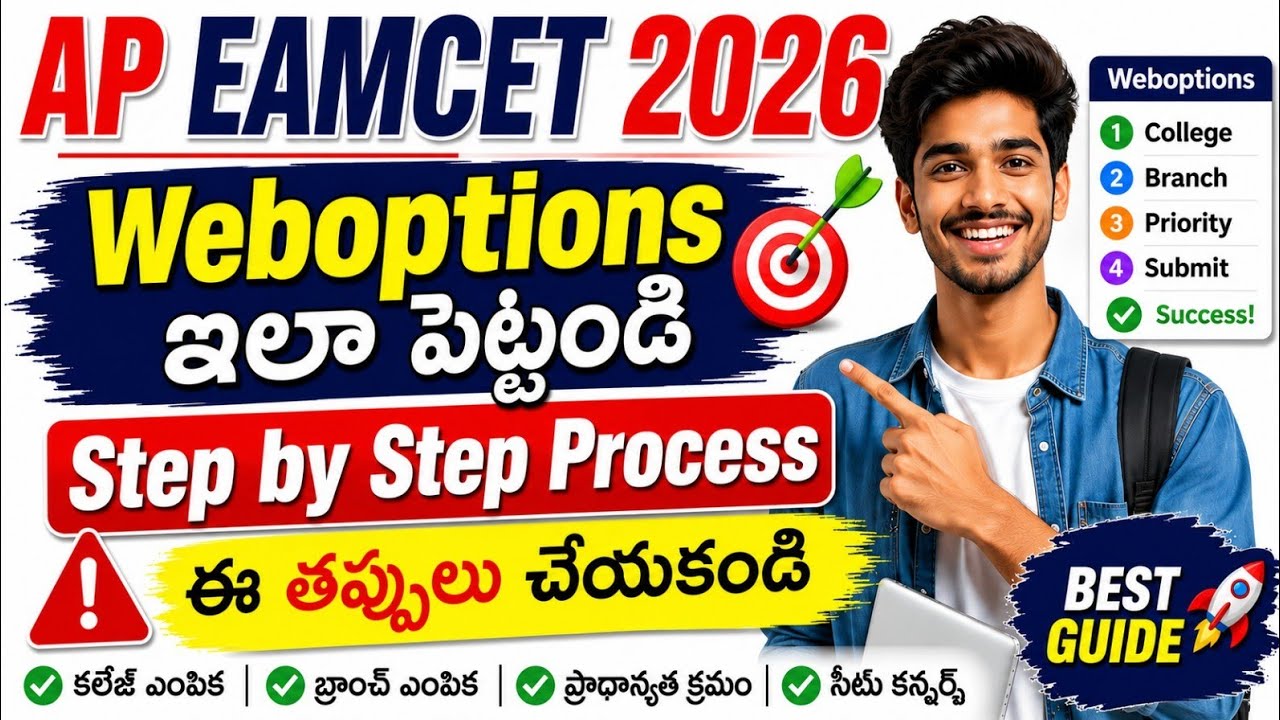 AP EAMCET Counselling 2026 Web Options Step-by-Step Process | AP EAMCET 2026 Web Options Entry Pr...