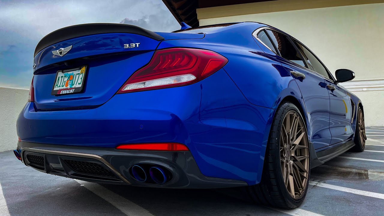 GENESIS G70 3.3T WITH ARK DOWNPIPE & CUSTOM MIDPIPE. COLD START, FLY BYS & MORE