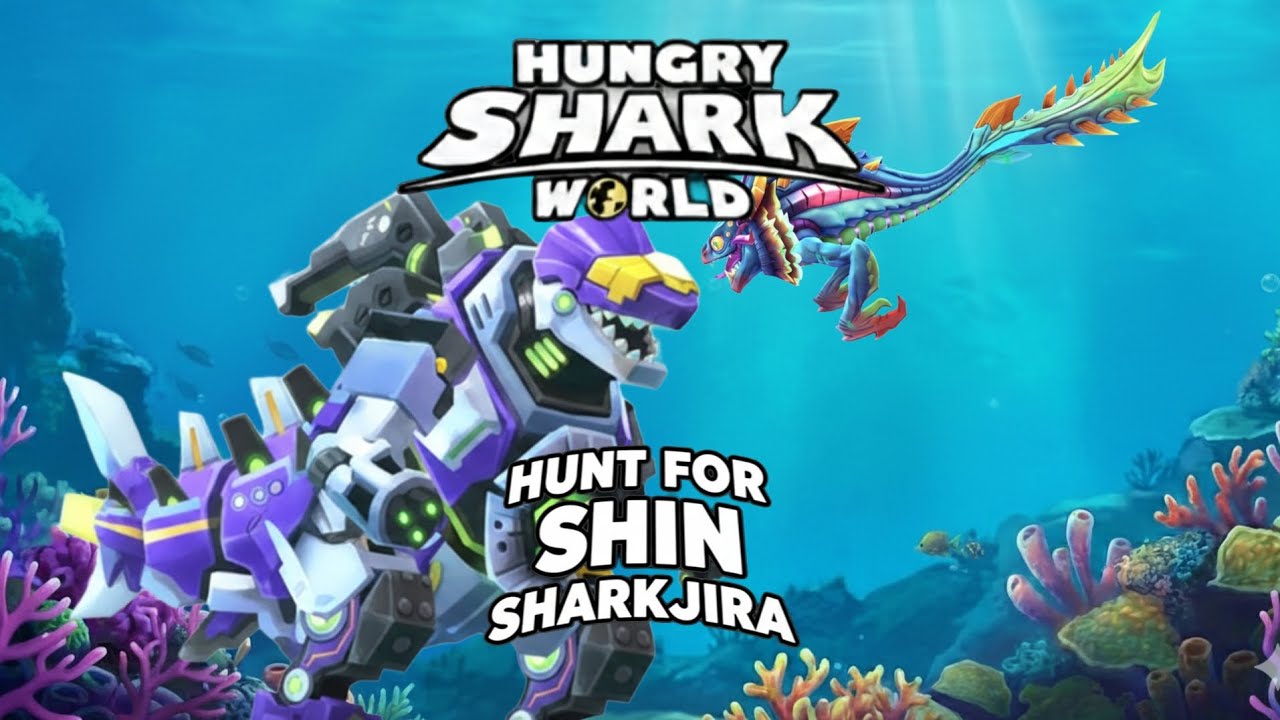 Hungry Shark World | Farming Pearls Until I Unlock Shin Sharkjira | Part 4