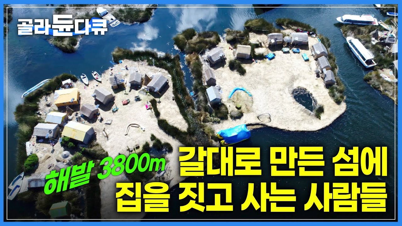 고산지대에 어떻게 섬이 있을까? 해발 3,800m! 세계에서 가장 높은 호수 '티티카카' | 갈대로 집을 짓고 사는 사람들 |갈대섬 | 세계테마기행 | #골라듄다큐