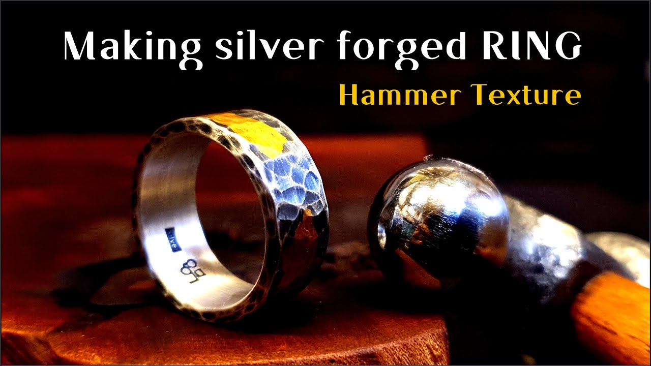 Making hammer texture SILVER RING  [ KEUM-BOO Technique ]