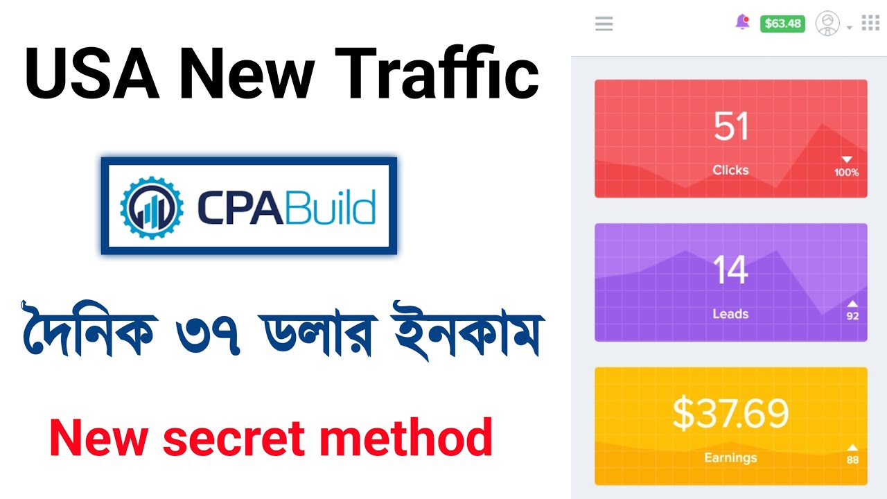 Daily income $37 CPA marketing USA New Traffic | CPA marketing Bangla tutorial 2023