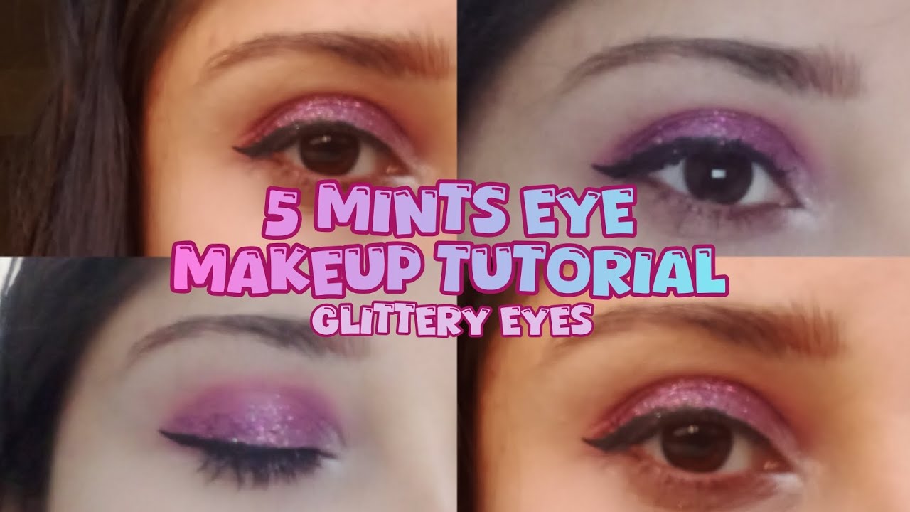5 mints eye makeup tutorial / step by step 