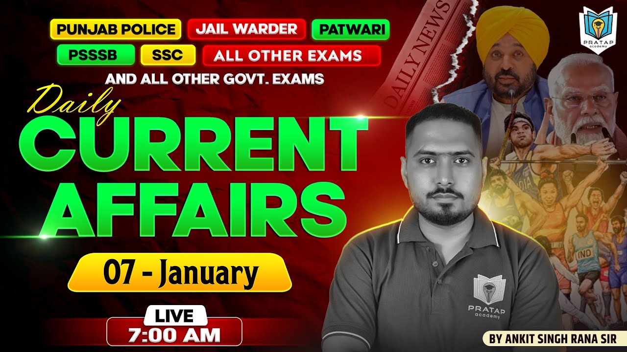 7 January 2026 Current Affairs | Today Current Affairs | Current Affairs in Punjabi | Ankit Rana