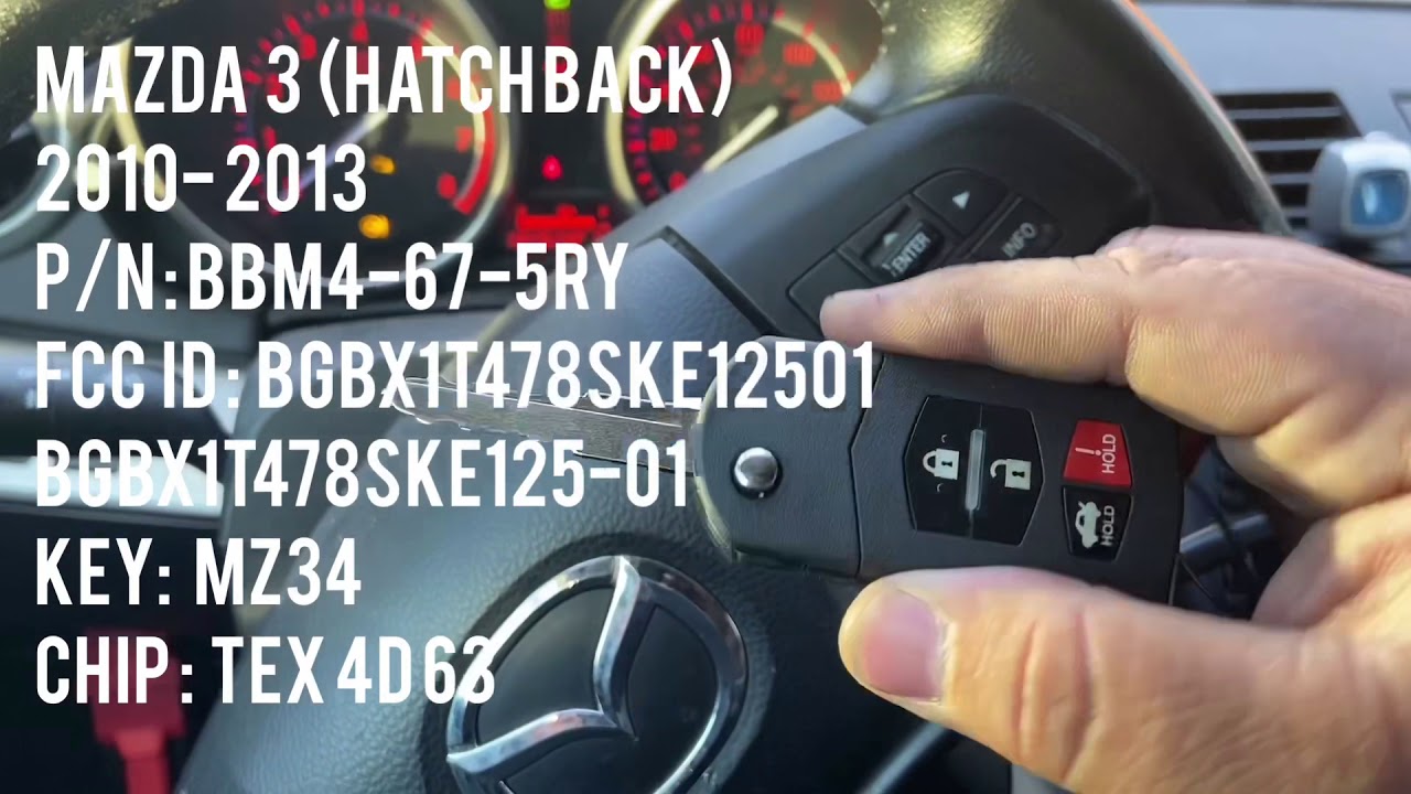 2004-2013 MAZDA 3 ПРОГРАММНЫЙ ПУЛЬТ И КЛЮЧ (БОРТОВОЙ/АВТОМОБИЛЬНЫЙ)