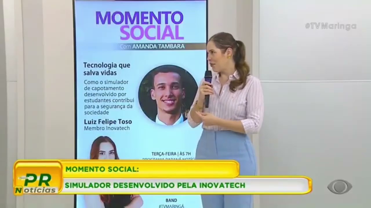 SIMULADOR DE CAPOTAMENTO DESENVOLVIDO POR ESTUDANTES | MOMENTO SOCIAL BAND TV MARINGÁ