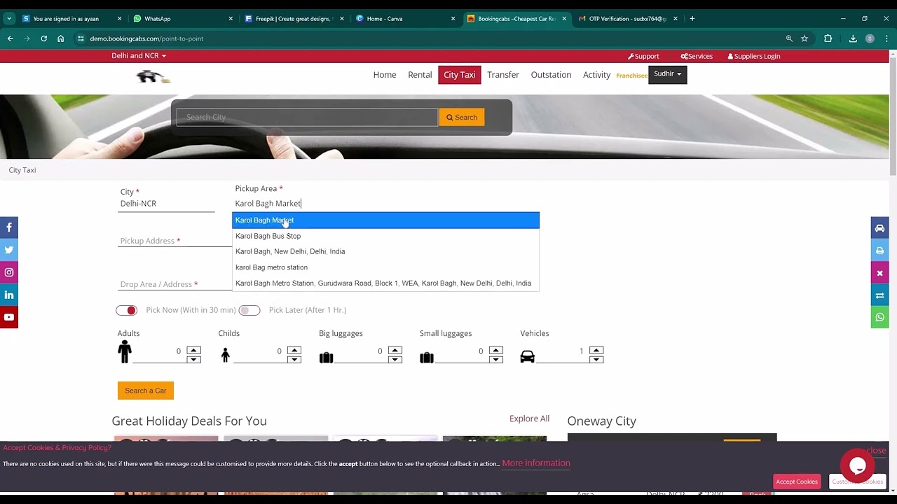 How to Book a City Cab by Corporate User