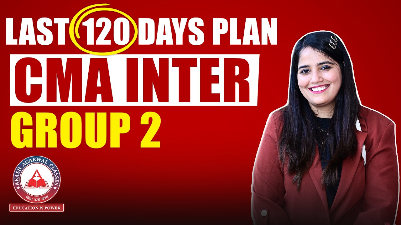 CMA Inter Group 2 | Last 120 Days Study Plan | Dec 2026 Exam