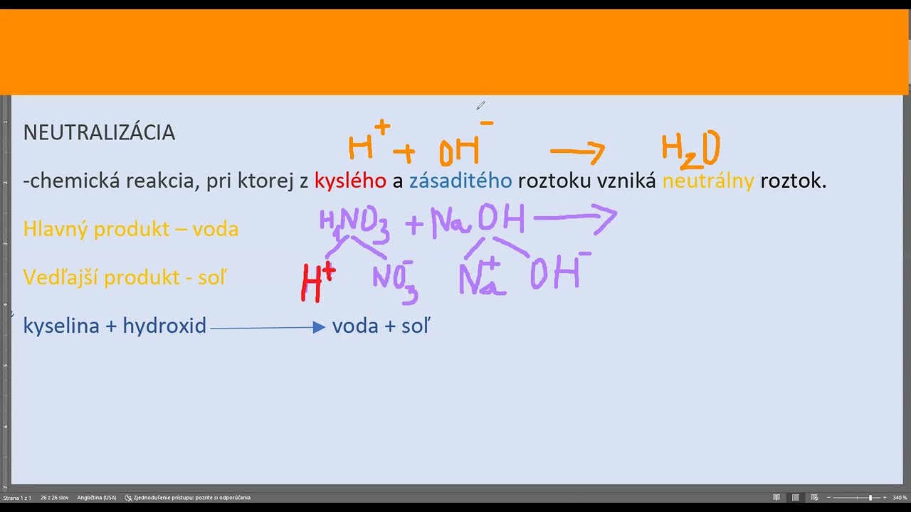 Neutralizácia - chemik začiatočník