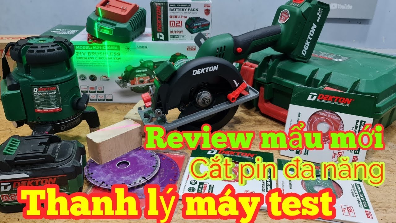 Review máy cắt đa năng Dekton CS05bl mới,thanh lý máy và phụ kiện test |Máy Xây Dựng Hồng Nhiên