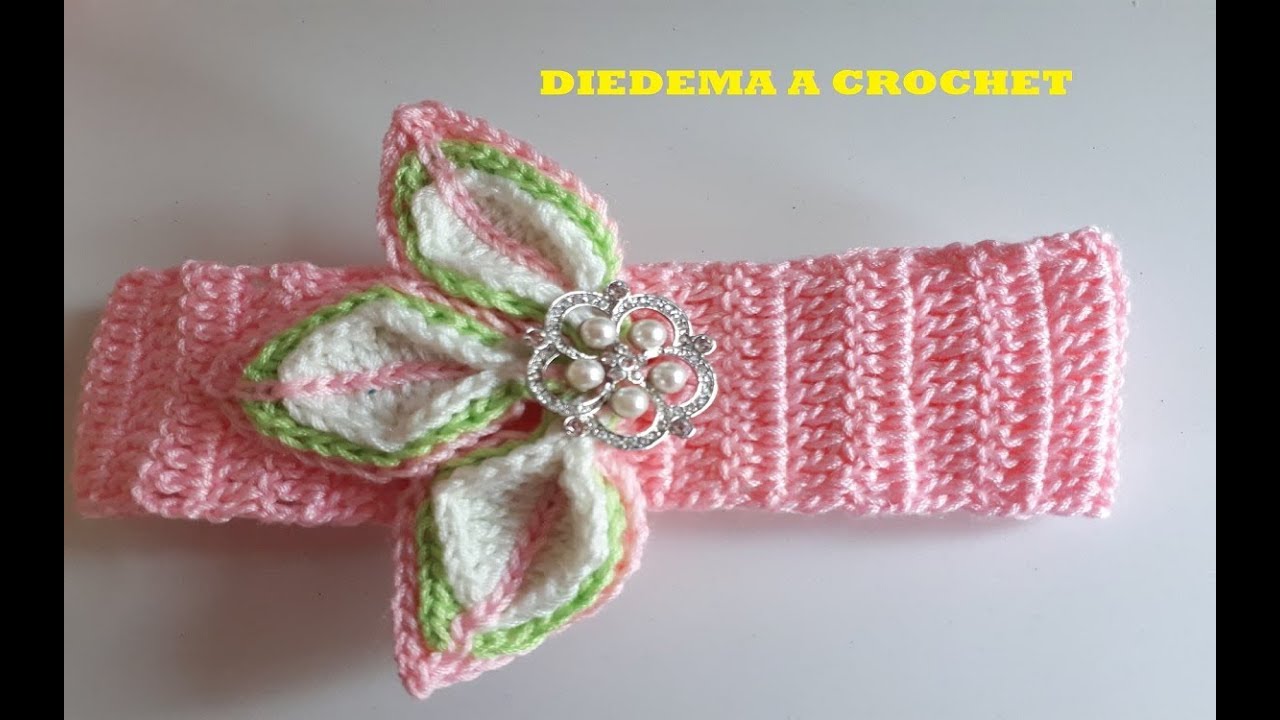 diadema a crochet paso a paso - facil de tejer -