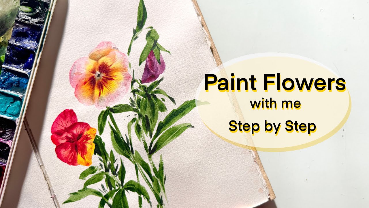 Loose Watercolor Floral Study in a Sketchbook | Full Process Demo