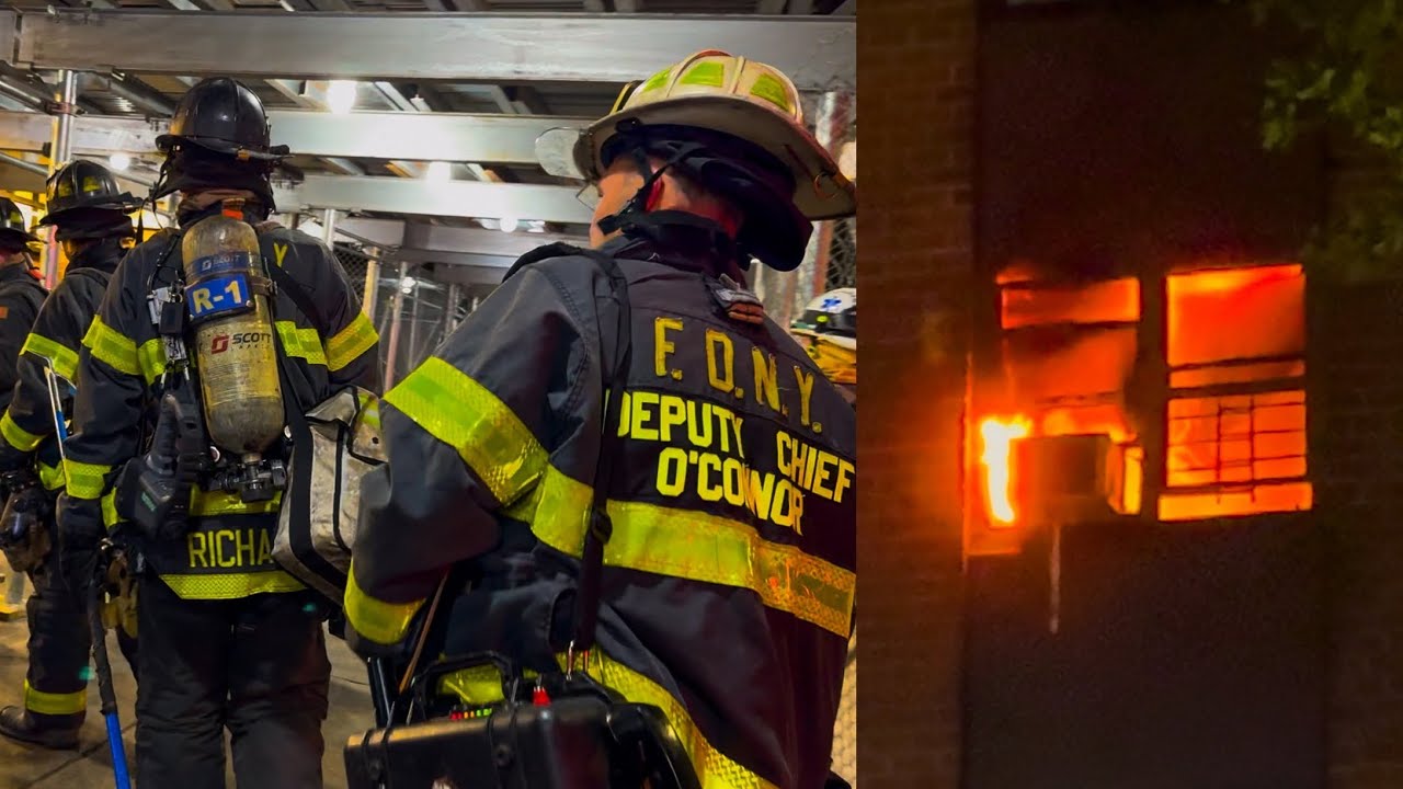 **FIRST DUE - TRANSMIT the 10-77!** FIRE out the WINDOWS & MAJOR FDNY High-Rise Response [Box 1206]