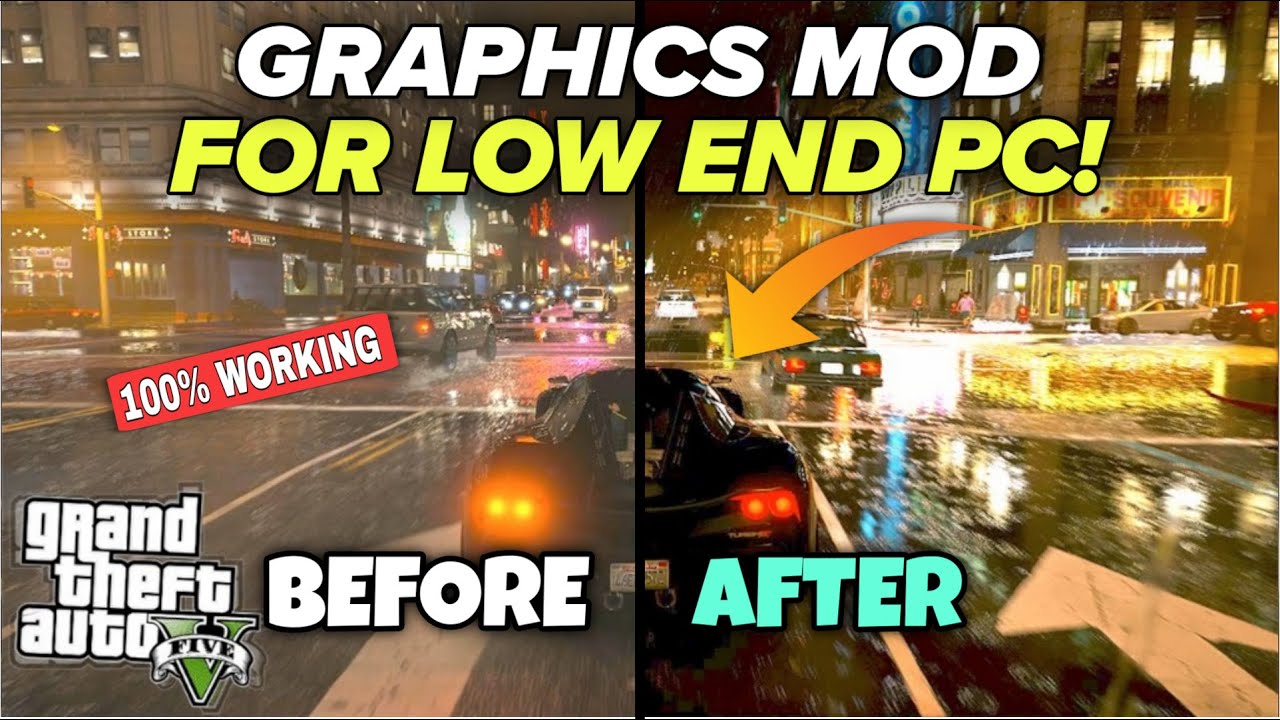 How to Install Best Graphics Mod for Low End PC in GTA 5 | No Lag!