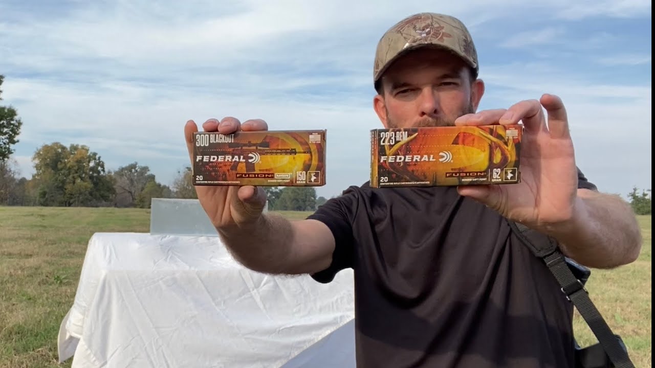 Federal Fusion 223 and 300 Blackout in Ballistic Gel