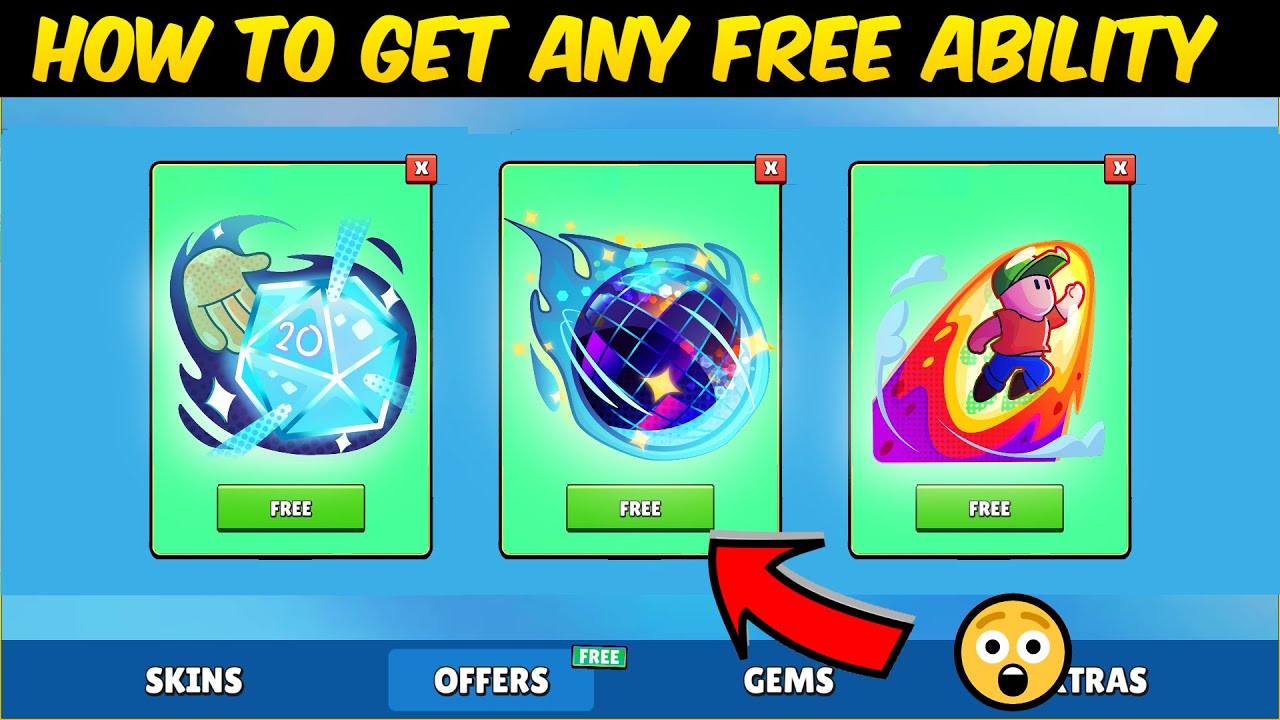 HOW TO GET ANY FREE ABILITY IN STUMBLE GUYS #stumbleguys