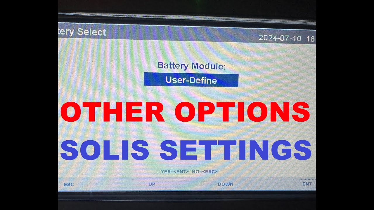 Solis Inverter Battery Settings (other options)