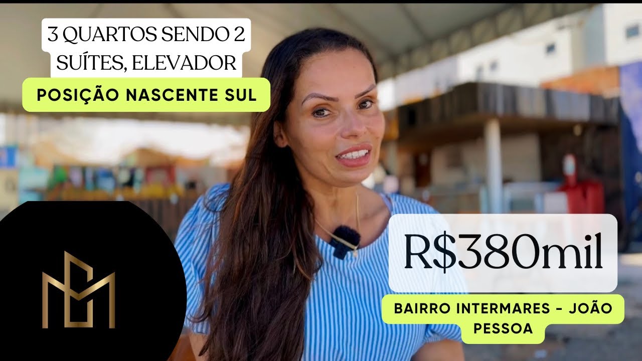 R$380mil Apartamento a 150 metros da Beira Mar com 89m2 em Intermares Cabedelo Pb
